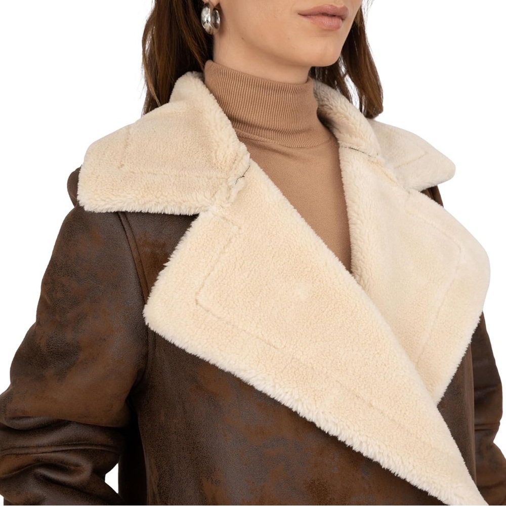 FRYE women's Shearling Coat NWOT